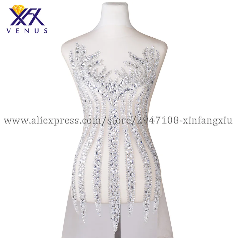 

XFX VENUS, горячая Распродажа, серебряные Стразы ручной работы, аппликация Стразы, отделка кристаллами, искусственные кристаллы, украшение, 5 шт.