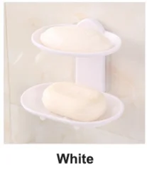 G White Мыльница, держатель для душа, мыльница для хранения, тарелка, мыльница, без дрели, прозрачный чехол для мыла, контейнер для уборки, органайзеры - Цвет: G White