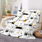 Фланелевое Одеяло для сосисок такса Флисовое одеяло с 3D принтом ворсовое офисное одеяло Коралловая флисовая ткань пушистое одеяло