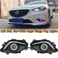 fog light kit drlyellow turn indicator lightsled bulbs cob angel rings projector lens cover fit for mazda 6 atenza 2014 2016
