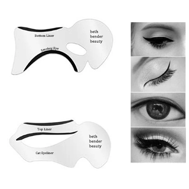 2 шт. трафареты для бровей глаз и Смоки макияжа подводка шаблоны карт новый шарм
