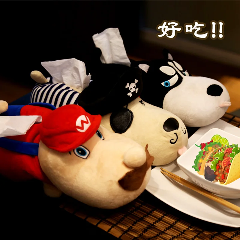 Автомобиль собака мешок для бумажных полотенец автомобиля МДФ деревянный ящик с