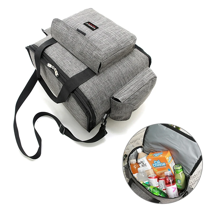 23L Большая вместительная Изолированная охлаждающая сумка органайзер переносная