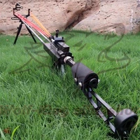 wolf king powerful catapult hunting slingshot rifle double safety device stainless steel sight for shooting outdoor wk01