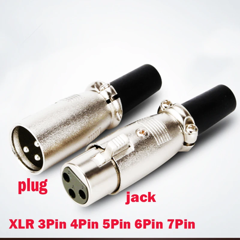 Xlr3 ПИН-кода 4-контактный 5-контактный 6-контактныйб 7 контактный разъем Jack + штекер