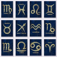 zodiac sign 5d diy diamond painting art full square round drill constellation mosaic embroidery cross stitch home room decor
