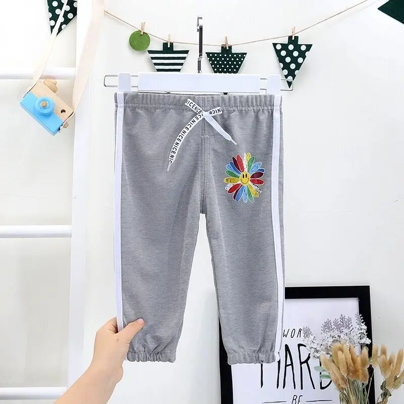 

EACHIN Baby Pants Children's Anti Mosquito Pants Baby Breathable Lantern Pants Summer Thin Children's Loose Casual Long Pants