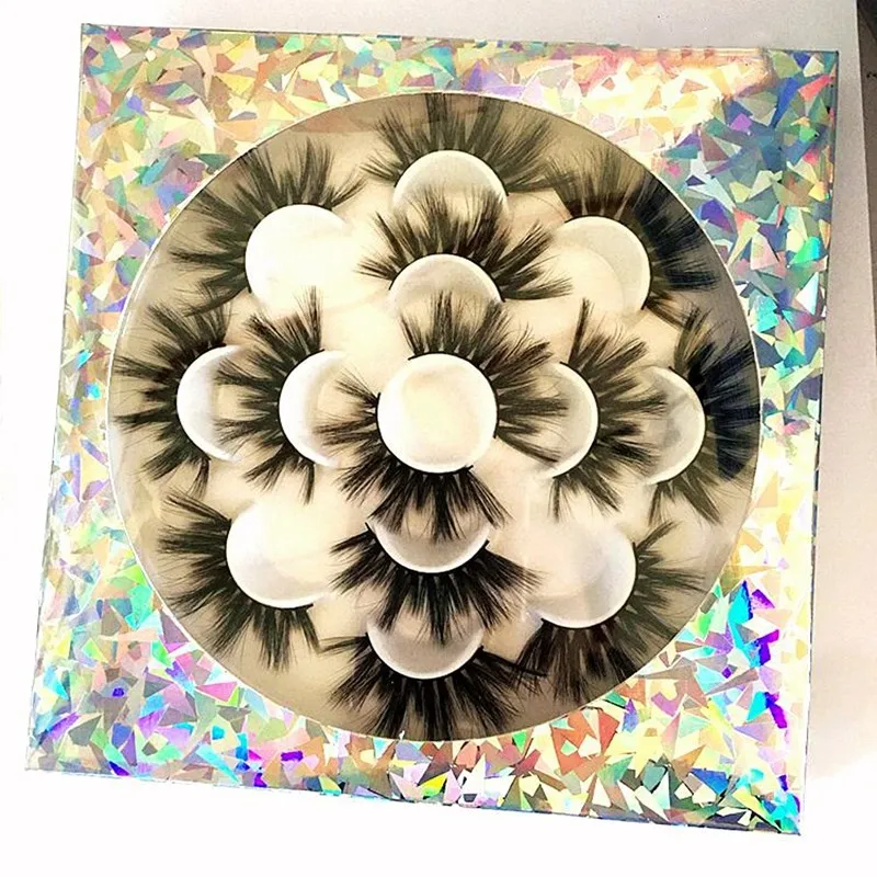 7Pairs/Box Handmade Beauty Faux Mink Eyelashes Lashes Thick Fluffy Makeup 3D Volume Natural Cils Extension Tool Wholesale | Красота и