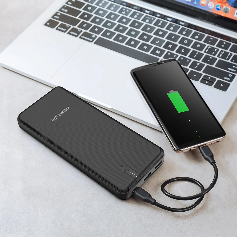 

BlitzWolf BW-P8 20000mAh 45W QC3.0 PD3.0 Power Bank Dual USB Type C Polymer Fast Charging Power Bank for Switch for Smartphone