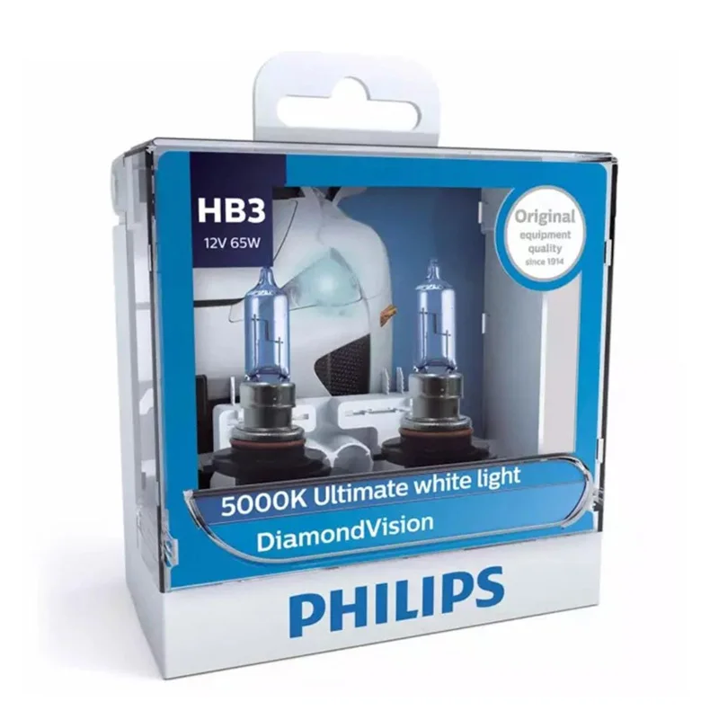 Philips HB3 9005 12 в 65 Вт Diamond Vision 5000K супер белый светильник галогенные лампы