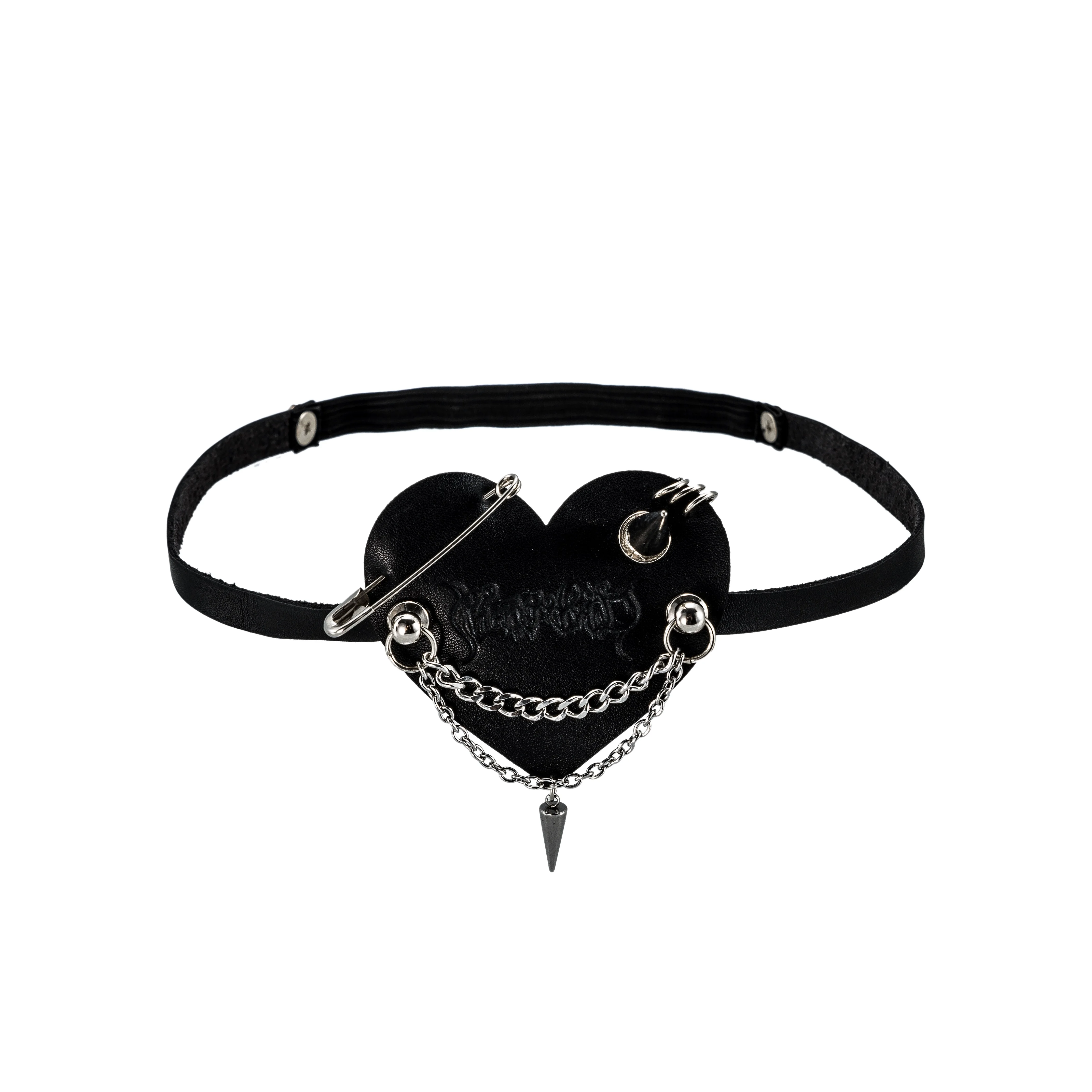 Готический панк Рок любовь заклепки цепь черный Харадзюку косплей глаз патч для