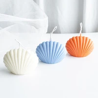 3d sea shell shape candle mold plastic diy soap candle making moulds cake pastry baking decorating tools