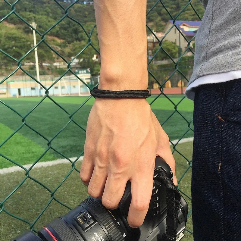 Браслет веревочный ручной работы унисекс регулируемый по длине | Украшения и