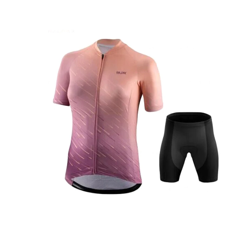 

Комплект женской велосипедной Джерси, быстросохнущая одежда для горного велосипеда, нагрудник 20D, гелевая подкладка, комплект одежды для ве...