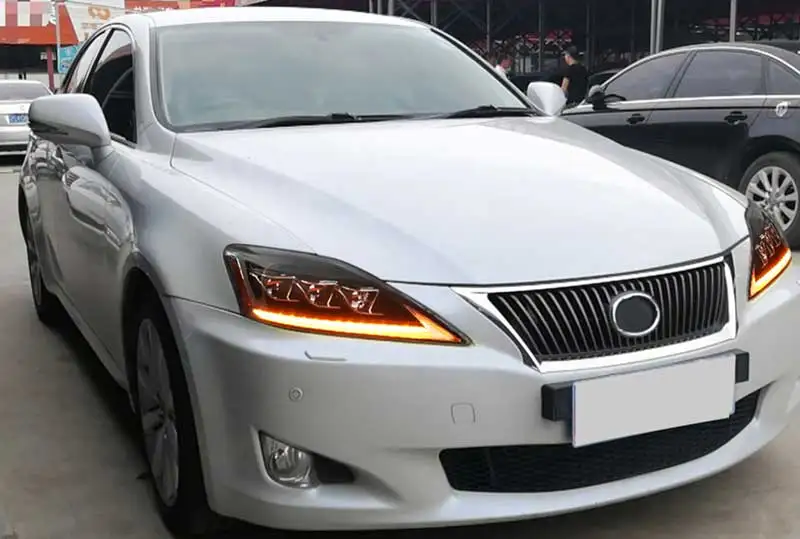 Светодиодный налобный фонарь для Lexus IS250 IS300 IS350 2006 до 2012 года полный светодиодный налобный фонарь модифицированный в сборе черный цвет