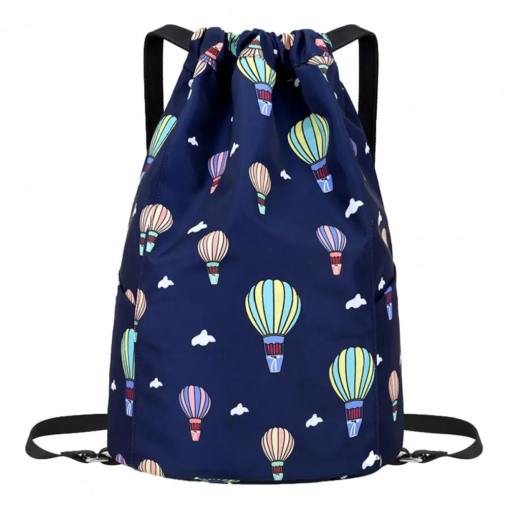 

Unisex Printed Adjustable Shoulder Strap Oxford Cloth Drawstring Backpack Storage Bag for Sports Yoga