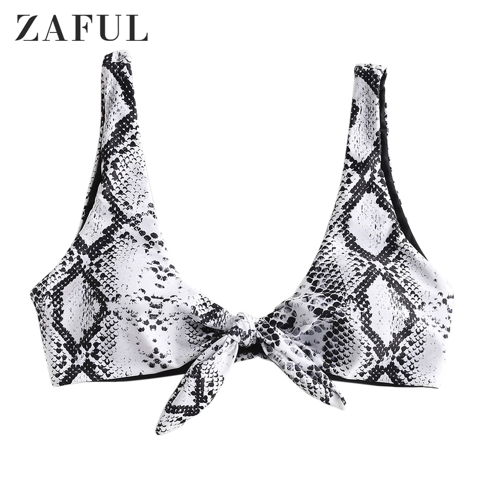 

ZAFUL Leopard Knot Bikini Top