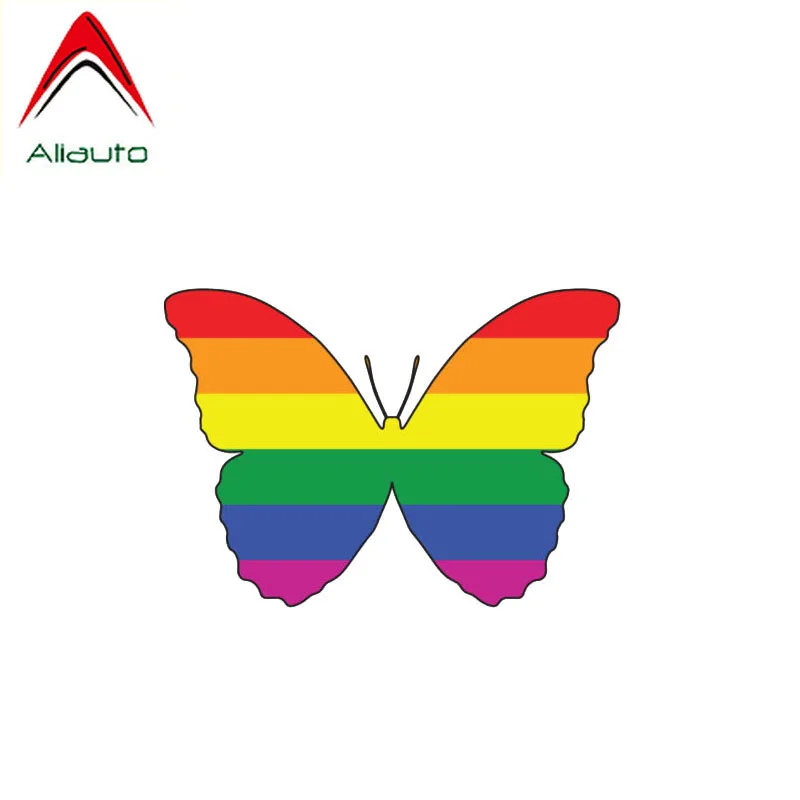 

Алиавто покрытие царапины стикер автомобиля бабочка Гей Радуга анти-УФ Смешные автомобили и мотоциклы аксессуары ПВХ наклейка, 11 см * 7 см