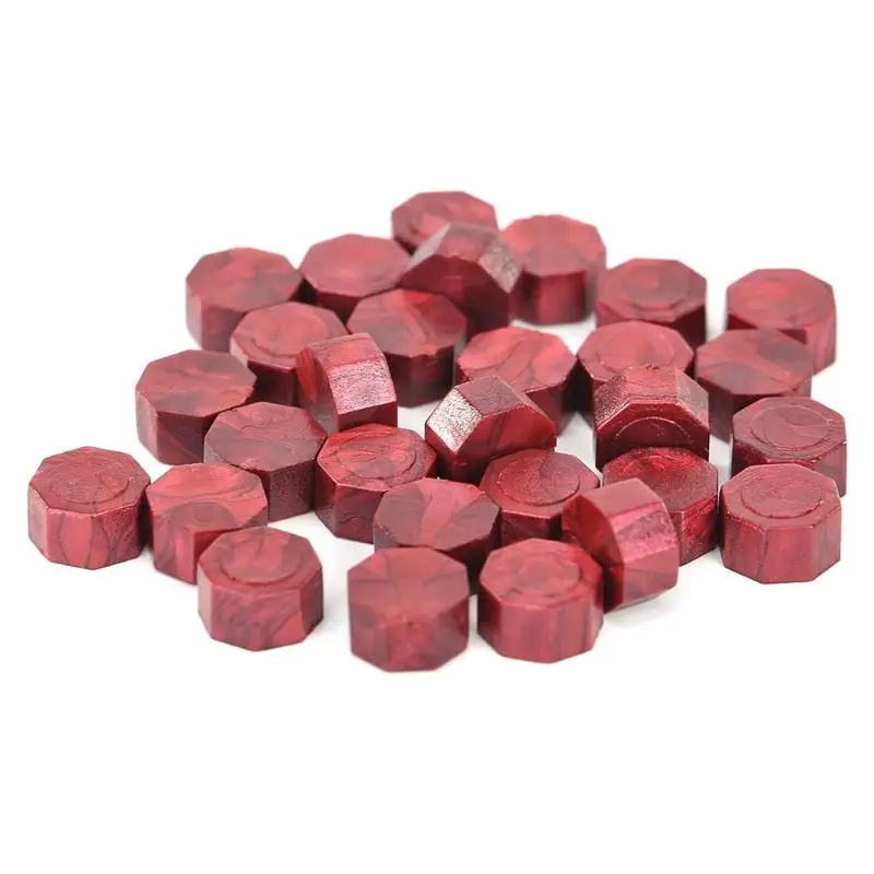 100Pcs Bead A 100 шт Ретро Восьмиугольные штамповочные восковые бусины печать, штемпели для конвертов документов свадебные приглашения декоративные поставки - Цвет: 100Pcs Bead A