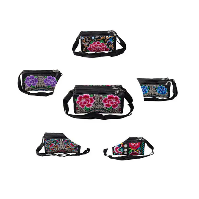 Винтажные женские сумки с вышивкой в стиле бохо через плечо цветочной этнические