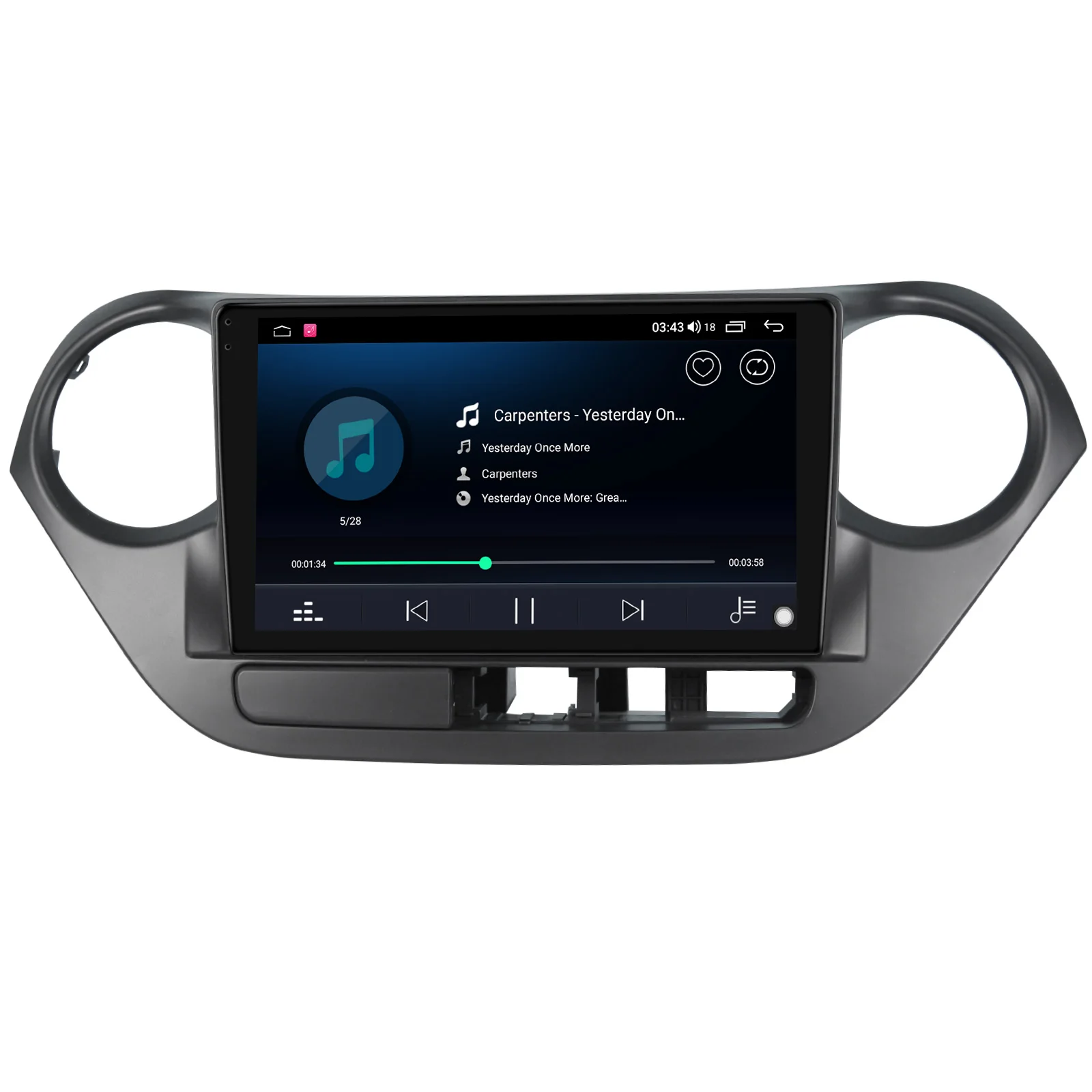 저렴한 9 인치 자동차 라디오 안 드 로이드 10 중앙 멀티미디어 플레이어 GPS 네비게이션 무선 Carplay 블루투스 4G 현대 I10 2014-2017