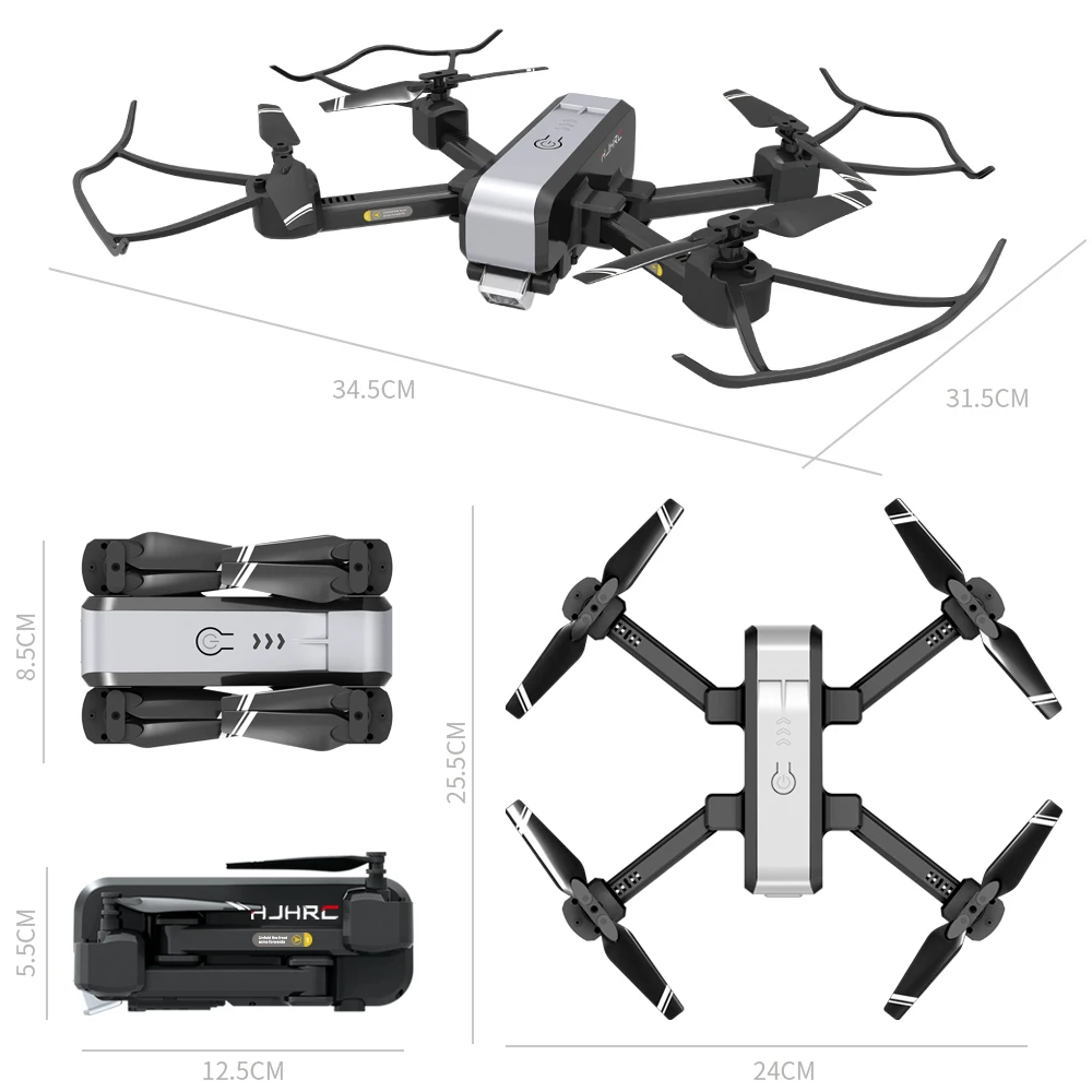 

New HJ96 Folding Drone Quadcopter with FPV 4K Dual Camera Face Recognition Hold Gesture Photo Foldable RC Drone Quadcopter