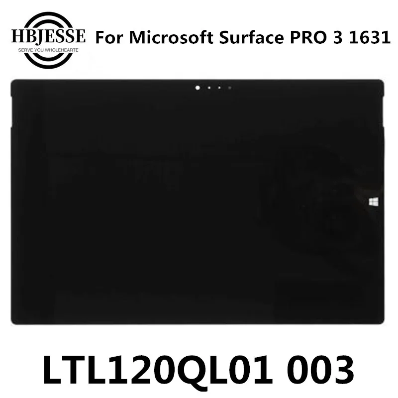 

Original Full LCD Assembly For Microsoft Surface Pro 3 (1631) TOM12H20 V1.1 LTL120QL01 003 lcd display touch screen digitizer