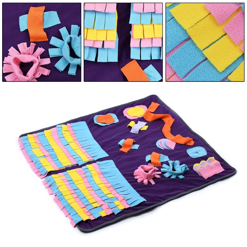 

Pet Dog Snuffle Mat Nose Smell Training Blanket Sniffing Pad Slow Feeding Bowl 87HA