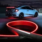 Светильник гибкий стоп-сигнал для багажника автомобиля, s светодиодная лента, водонепроницаемая, 12 В для авто, дополнительный стоп-сигнал, поворотный сигнал, красный