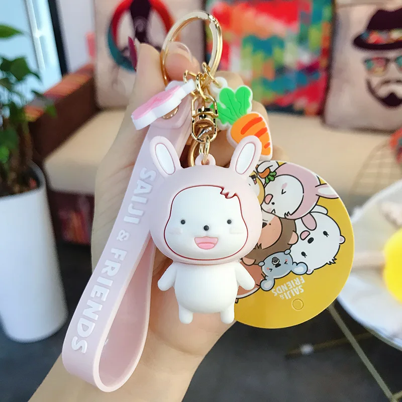 

Anime Cartoon Koalat Keychain Cute Creative Animal Silicone Doll Keyring Children's Bag Gift Game Paradise Popular Key Pendant