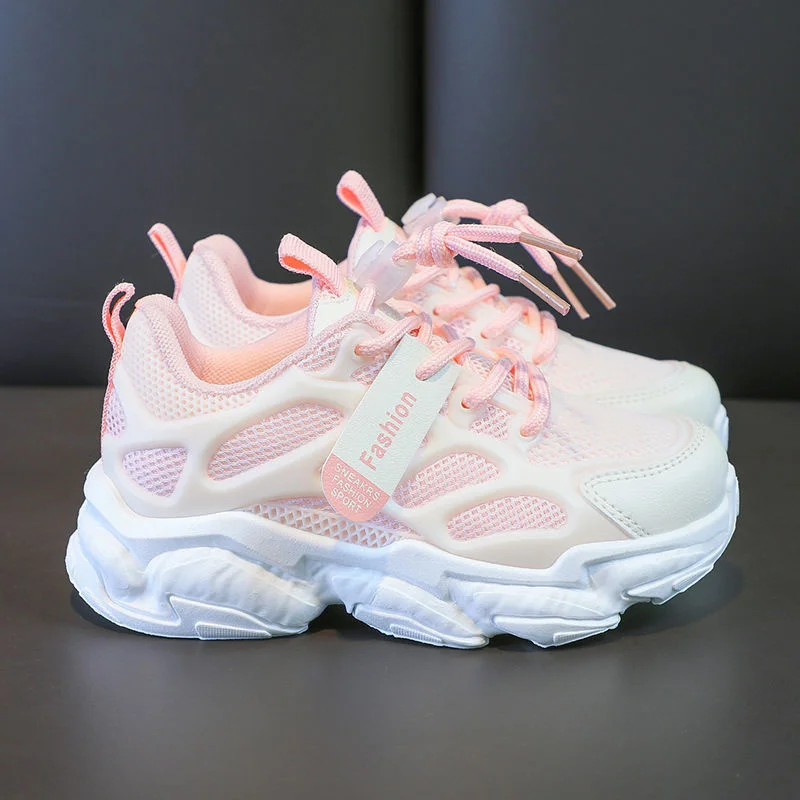 

Couples For Kids Shoes For Boys Girls Hot Comfy Mesh Lace-up Flats Running Shoes Sports Sneakers Air Autumn Walking