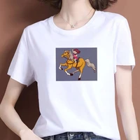 princess kawaii harajuku t shirt funny cute horse graphic tshirt short sleeve t shirt women ullzang cute funny girls tshirt