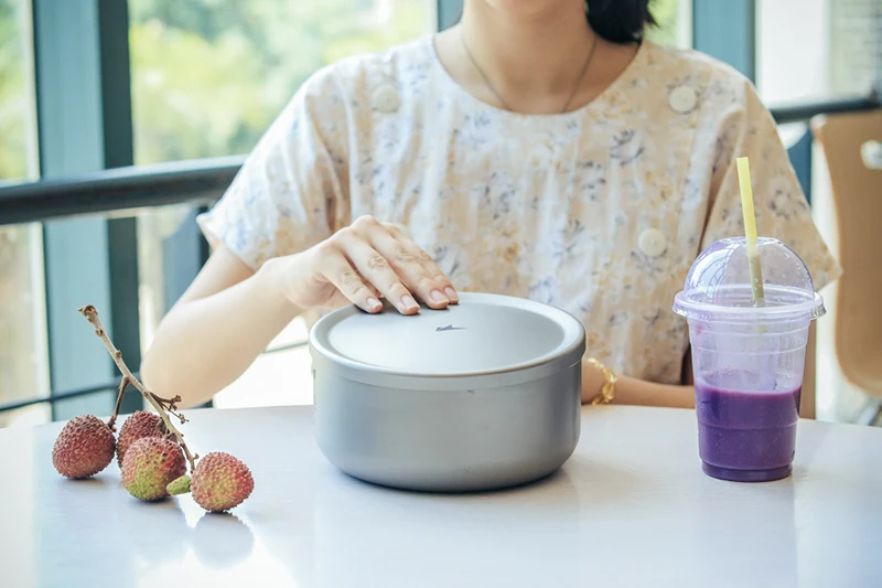 Кит титановый Ланч-бокс для взрослых с крышкой Microwavable титана Bento box герметичный контейнер для еды ланчбокс для пикника 1.2л