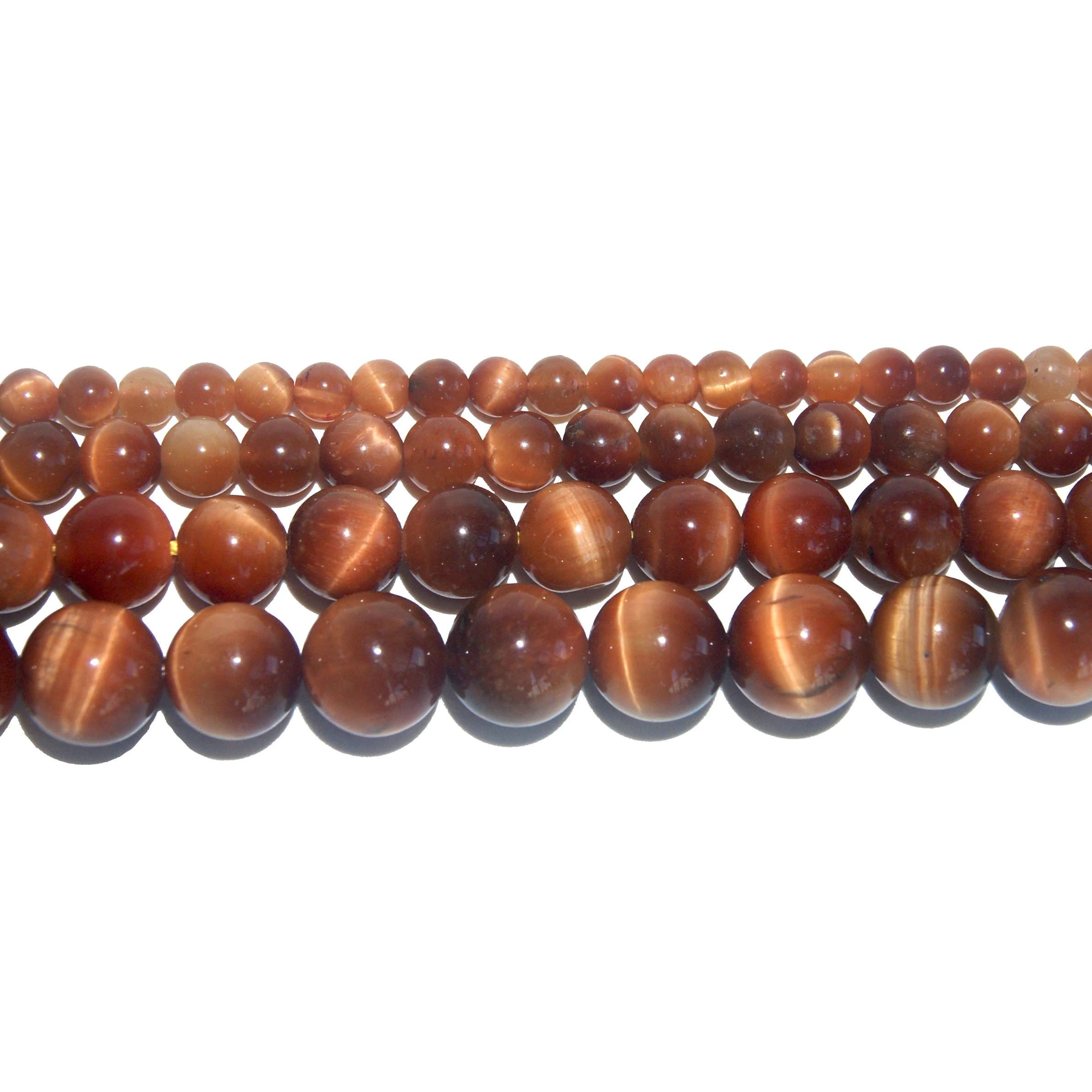 Оптовая продажа бусины из натурального оранжевого тигрового глаза с агатом