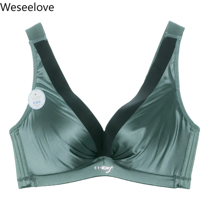 

Weseelove Women's Underwear Sexy Lingerie Push Up Sports Top Sexy Underwear for Girls Back Closure Non-Convertible Straps G01-4