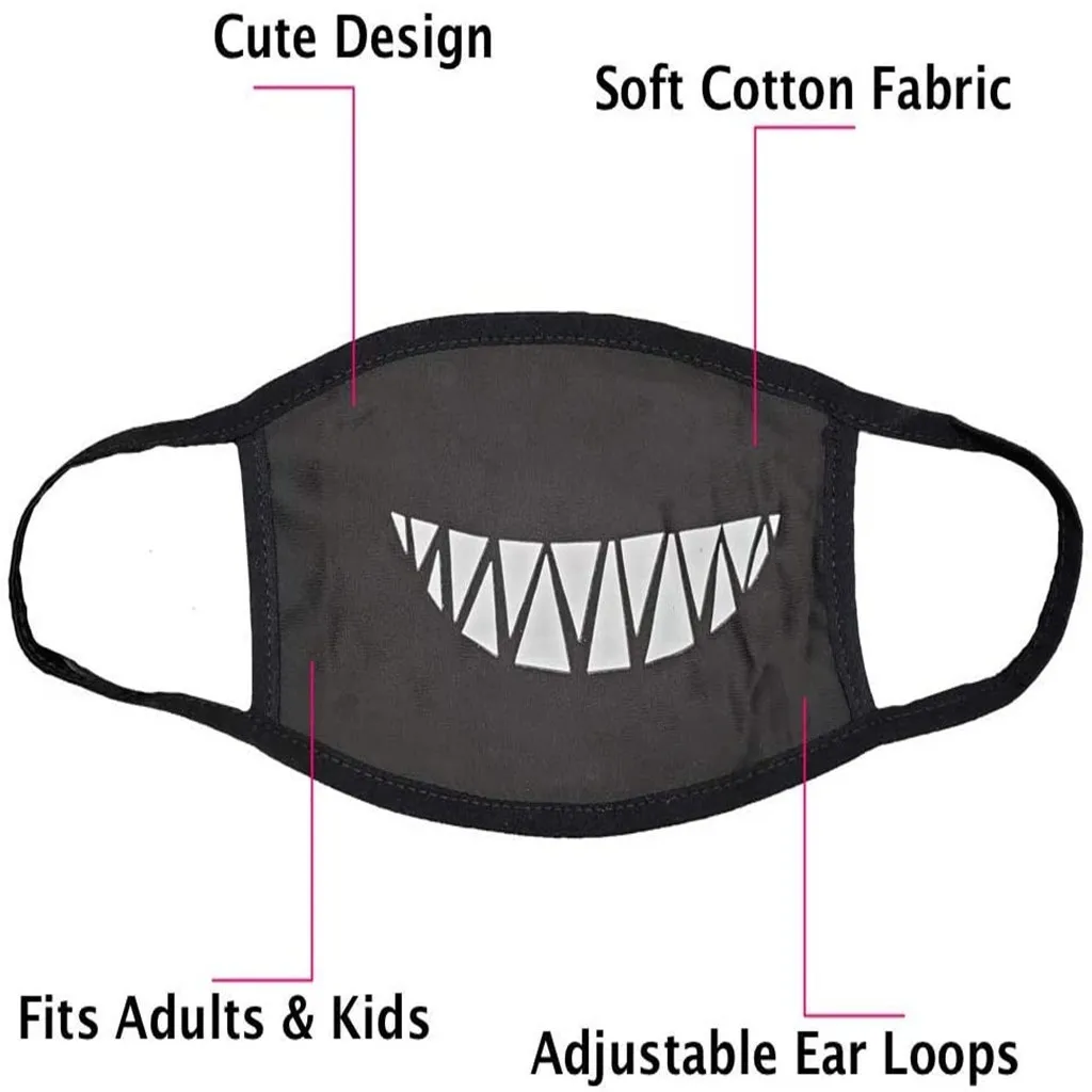 4 шт. Корейская Милая аниме маска от пыли хлопковая для лица мультяшная PM2.5