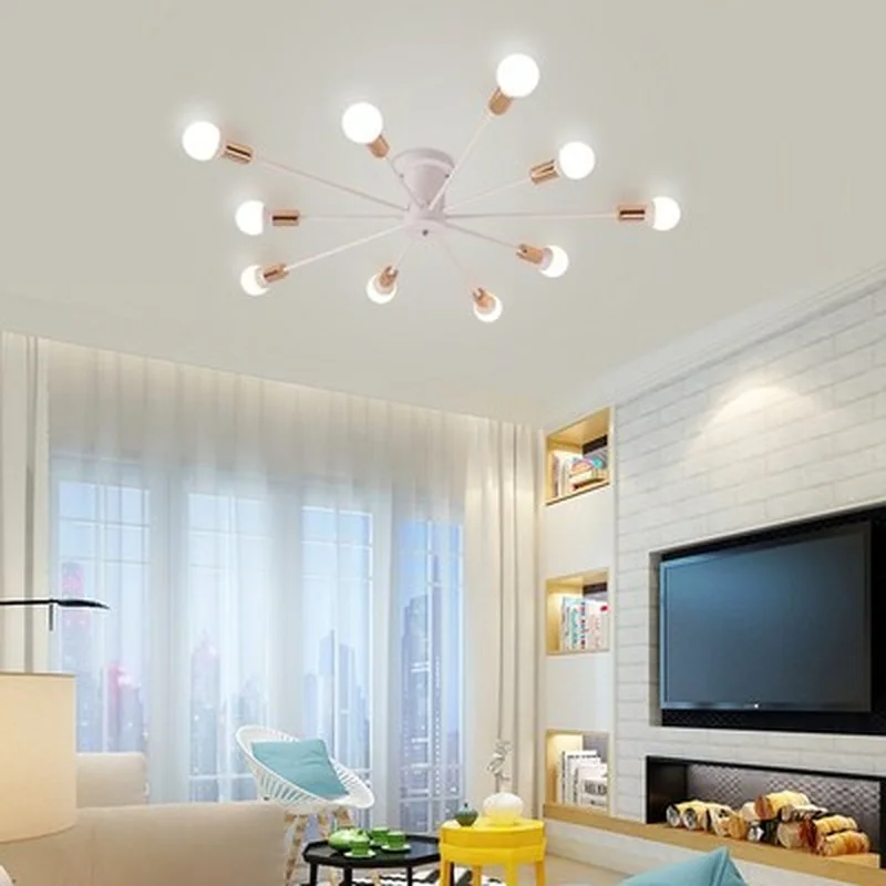 Винтажная металлическая Звездная люстра светильник в стиле ретро люстры пауки