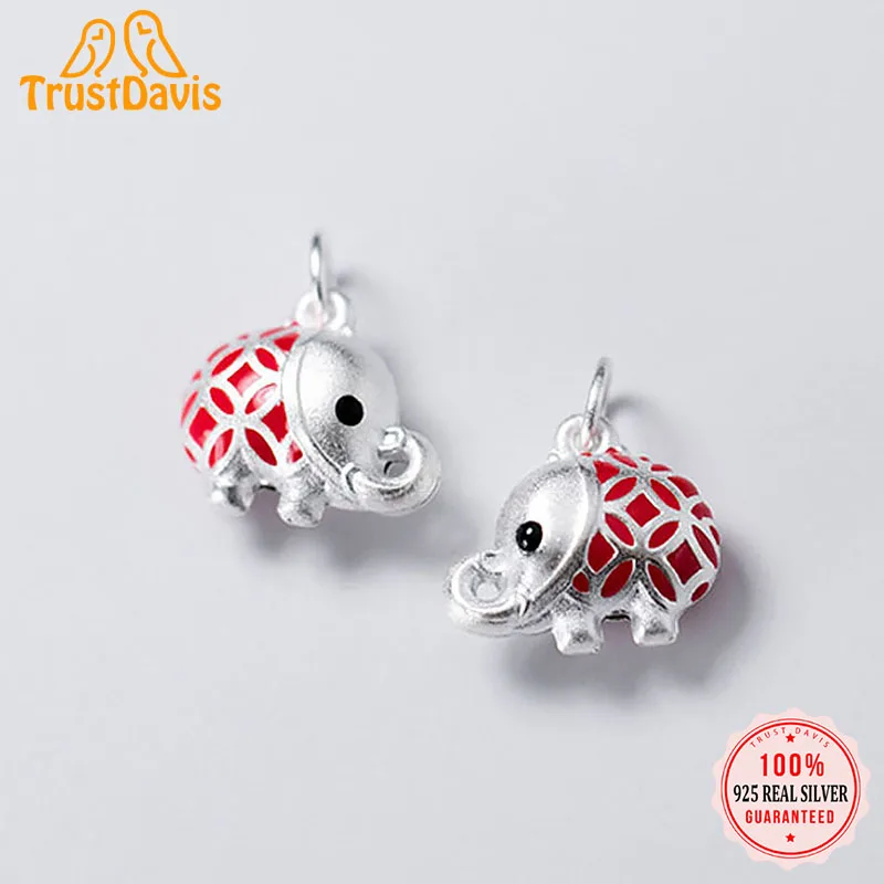 

Шарм-подвеска «красный слон», из серебра S999 пробы