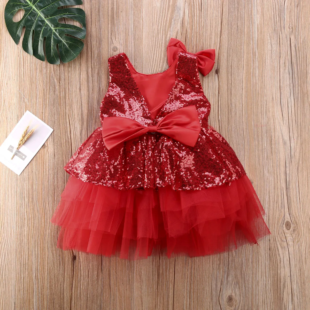 

Bow-knot Princess Dress For Little Girls Toddler Kids Baby Girl Pageant Dresses Lace Tutu Sequins Dress Layered Gown 1-6Y