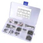 662 шт. винт 304 из нержавеющей стали M2 с шестигранной головкой Винт с головкой + плоская шайба + пружинная шайба + гайка + инструмент