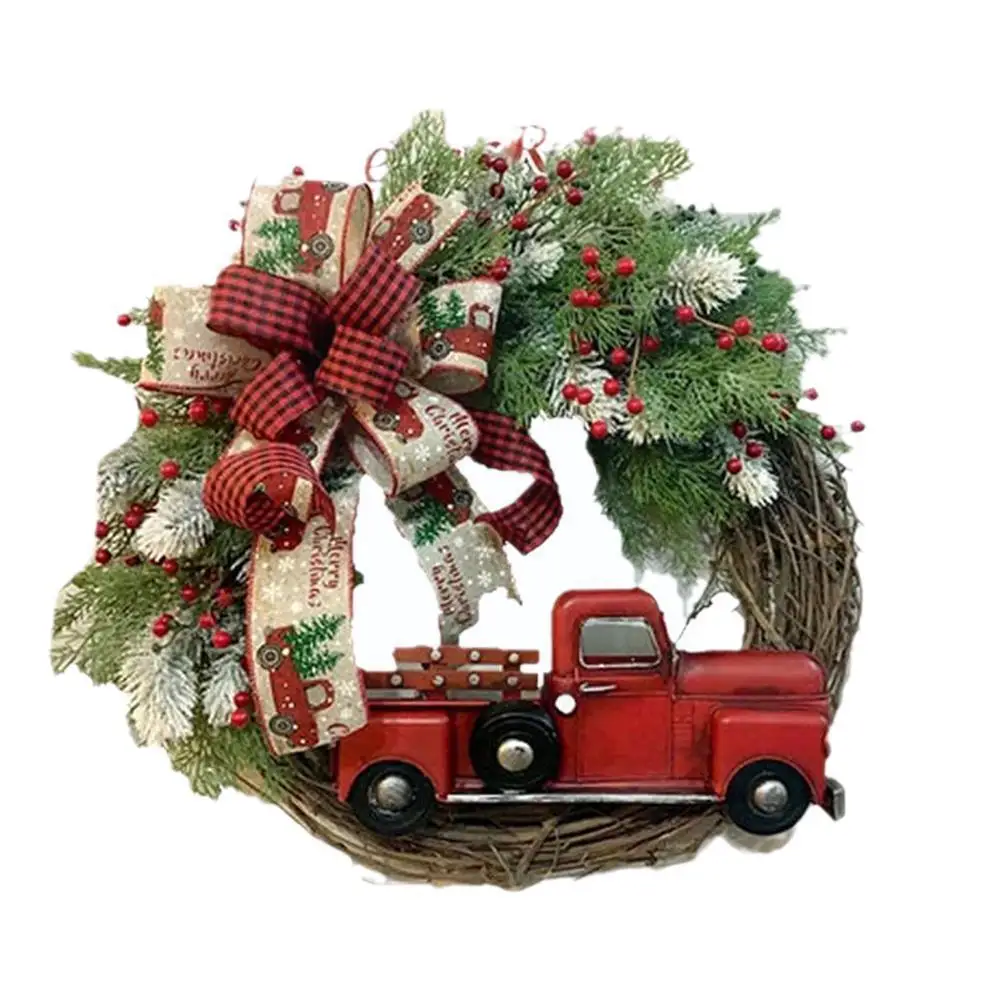 

Creative Christmas Door Wreath Christmas Decoration Artificial Garland Wreaths For Car Home Window Wall Decoration E4V6