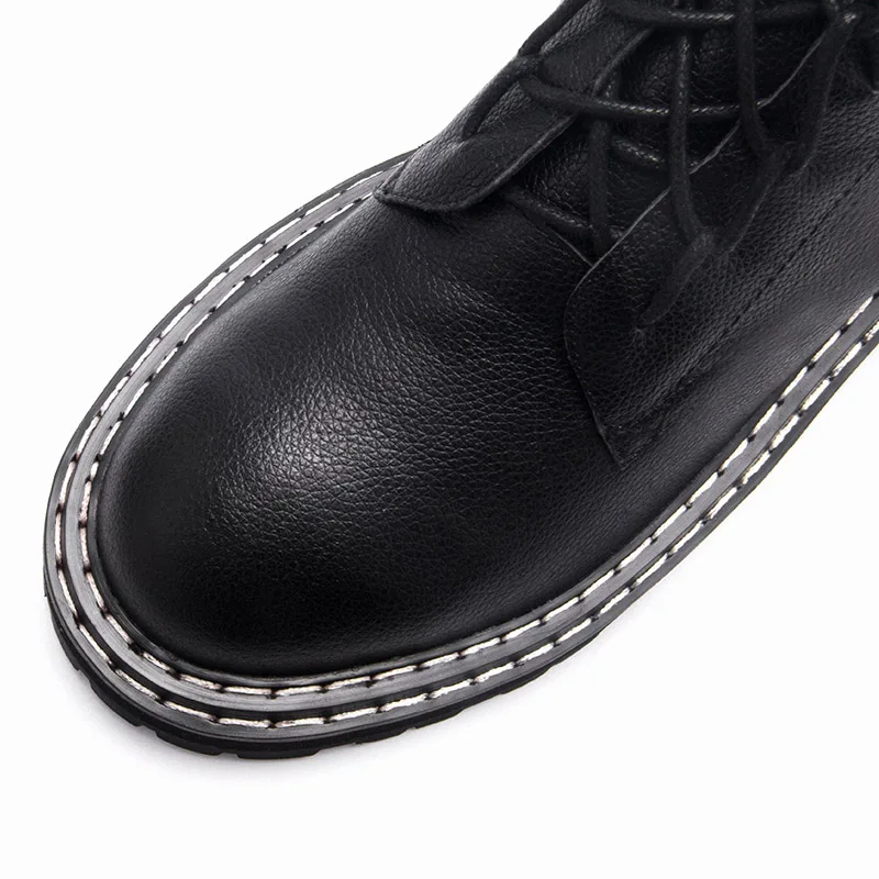 SARAIRIS Luxury Brand Real Genuine Leather Cow Leather Pigskin Shoes Woman Casual Boot Leisure Fall Ankle Boots Women Shoe