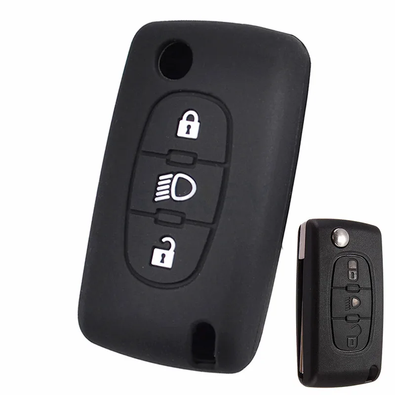 Силиконовый ключ чехол Fob дистанционный крышка для Citroen C1 C2 C3 C4 C5 DS3 DS4 Picasso Xsara peugeot