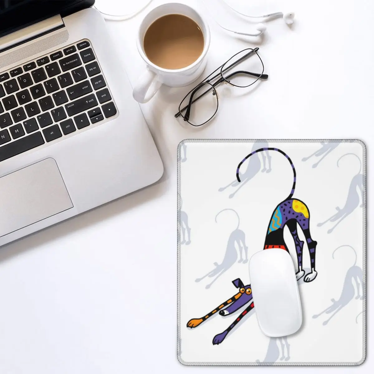 Коврик для мыши калейдоскоп Bowdown клавиатура Greyhound коврик игр в виде собаки