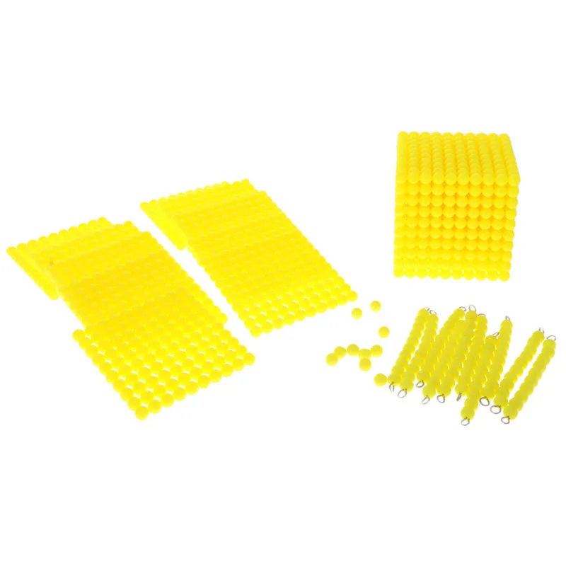 Монтессори математические игрушки Материал Дети 10 + 100 1000 десятичная система