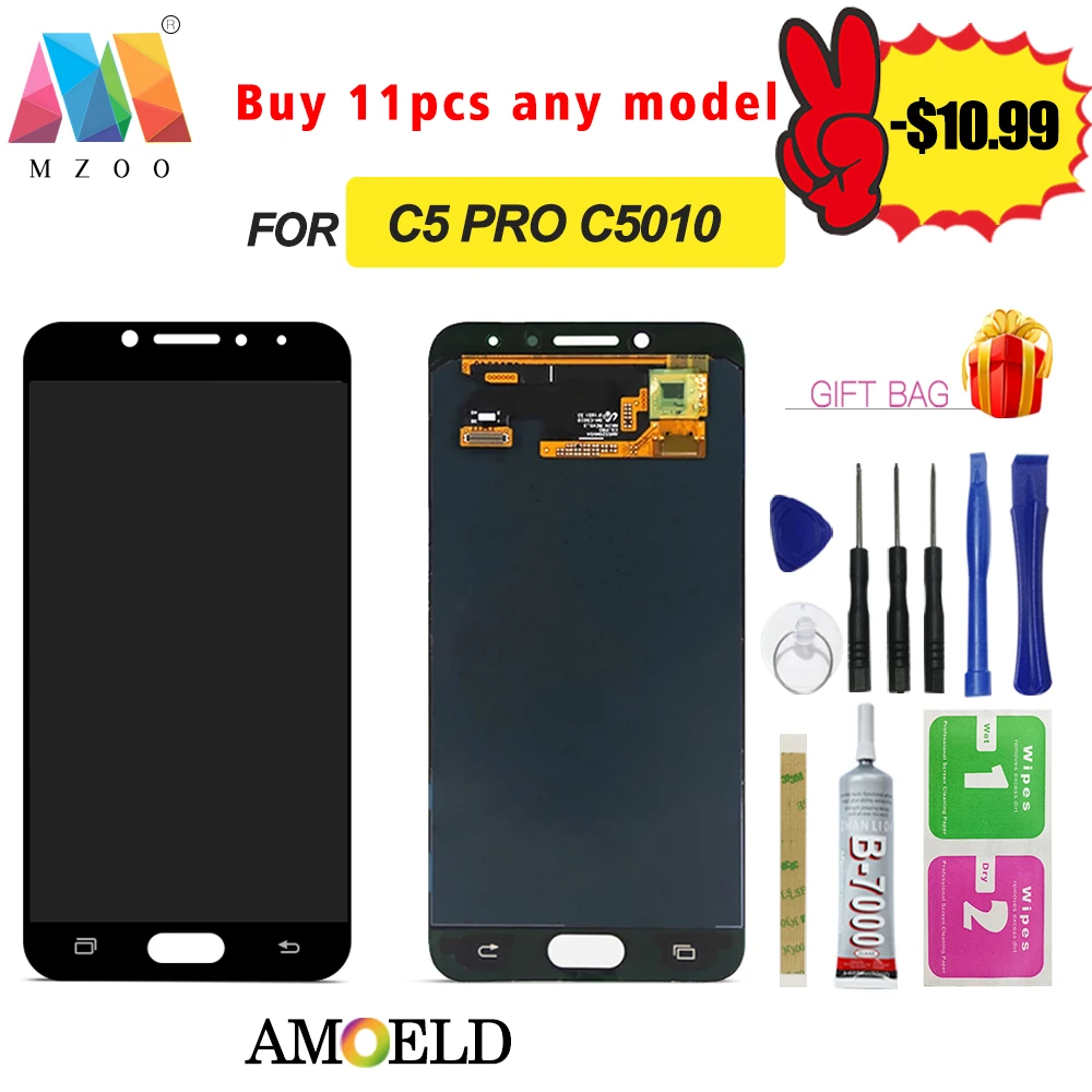 100% тест высокого качества для Samsung Galaxy C5 pro c5010 ЖК дисплей с сенсорным экраном