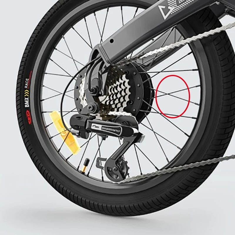 Buy Spoke peças de roda traseira e bike para himo c20 z20 raios de bicicleta elétrica roda dianteira falou 13g preto inoxidável stee acessórios