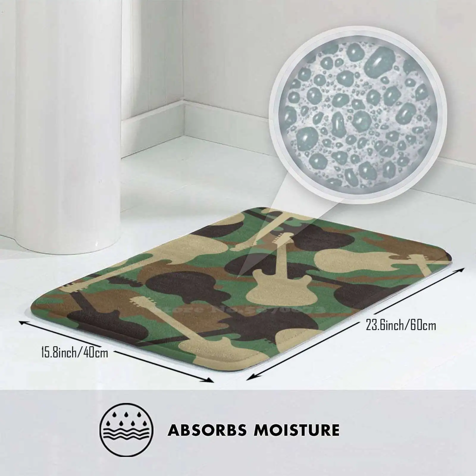 Камуфляжный удобный дверной коврик для гитары ковер подушка музыкальная гитара