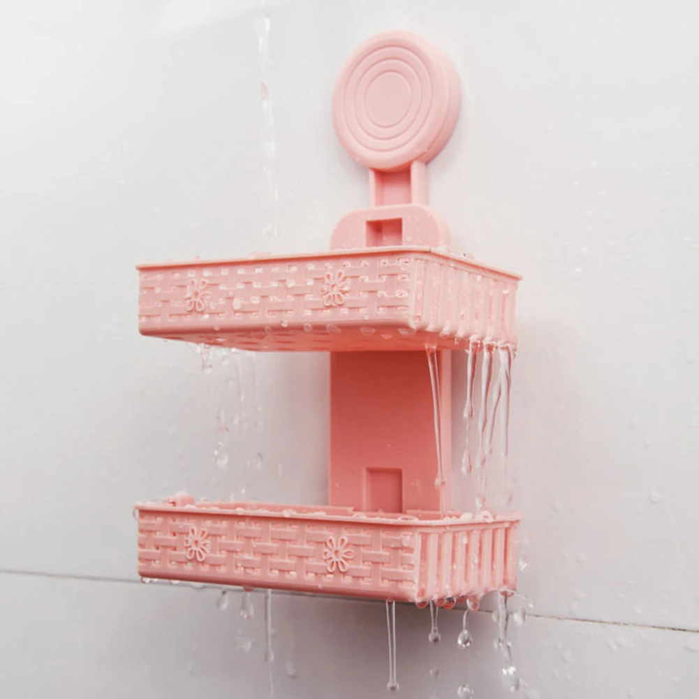 

Wall Mounted Self Adhesive Soap Dishes Sponge Draining Holder Seamless Sticker Bathroom Single Double Soap Storage Rack