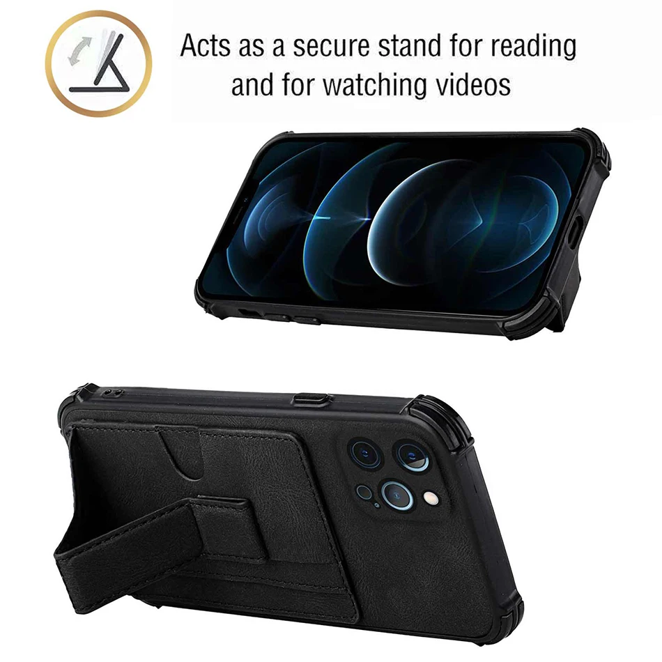card holder phone case for infinix smart 5 x657 x688 hot 10 x682 play 10t 10s smart 4 x653 note 10 back cover stand coque new free global shipping